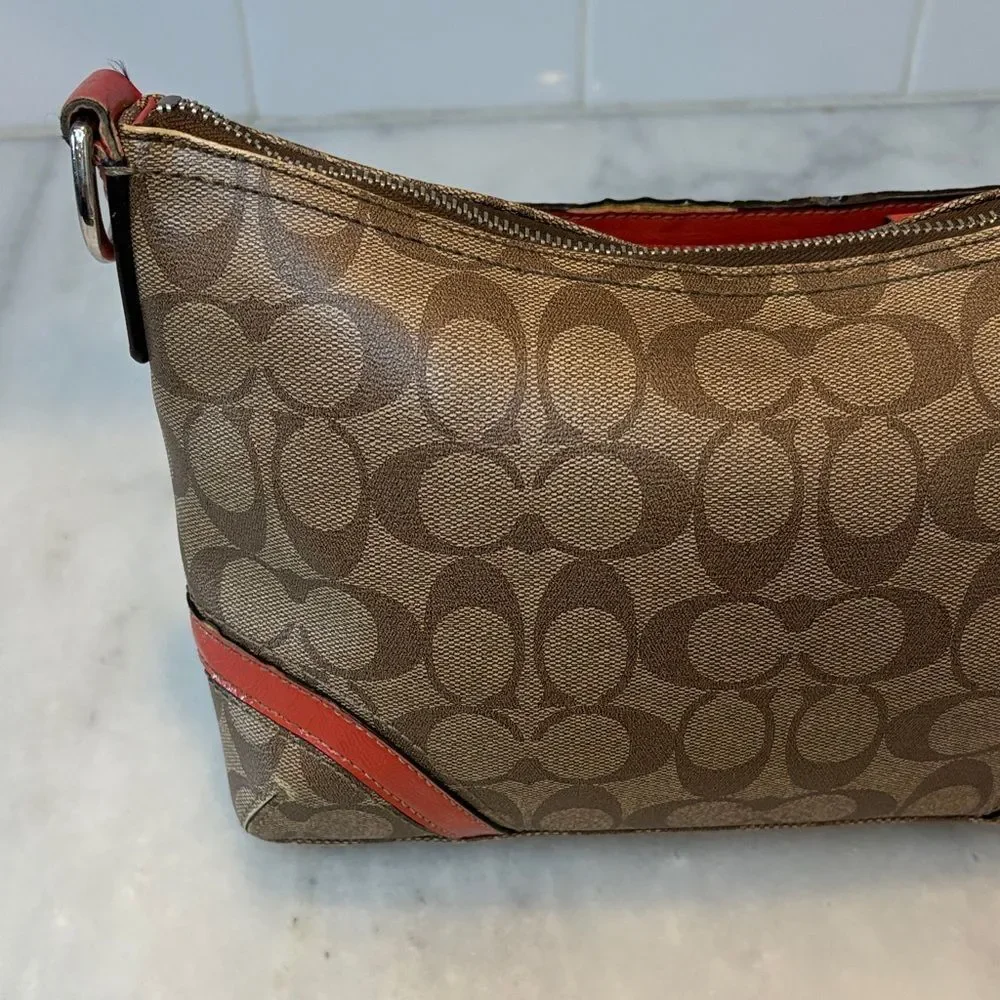 Coach Crossbody Purse Heritage Jacquard Logo Monogram Shoulder Bag Handbag - Picture 5 of 16